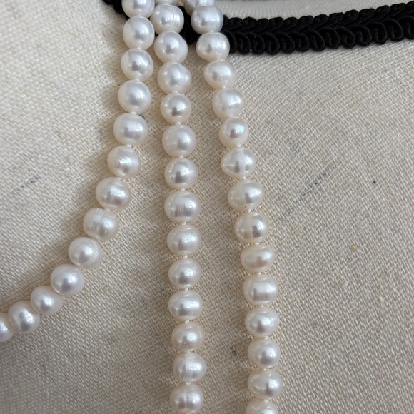 Genuine Round 7-8mm 98" Genuine Freshwater Pearl Rope Necklace Extra Long Rope - Picture 7 of 8
